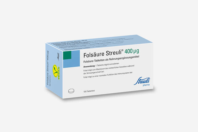 400 μg Folsäure/Tablette